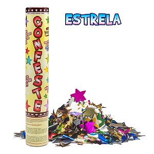 Lança Confete Confeste Laminado Colors Estrelas - 30 cm - Mundo Bizarro​
