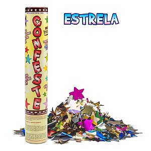 Lança Confete Confeste Laminado Colors Estrelas- 30 cm - Mundo Bizarro​