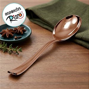 Colher Refeição Premium Rose - 18cm - 8 unidades - Rizzo