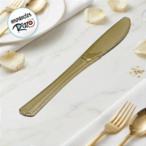 Faca Refeição Premium Dourada - 8 unidades - Rizzo