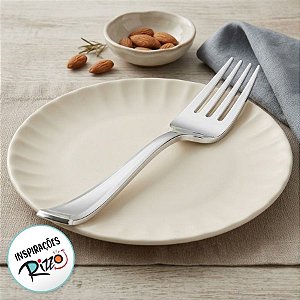 Garfo Refeição Premium Prata - 10 unidades - Rizzo