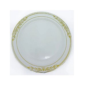 Prato Refeição Vintage Dourado - 6 unidades - Rizzo
