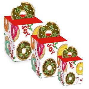 Caixa Panetone Pop Up Donuts - 10 unidades - Cromus Natal - Rizzo Embalagens