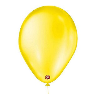 Balão de Festa Cintilante - Amarelo - 50 Unidades - Balões São Roque - Rizzo