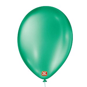 Balão de Festa Cintilante - Verde - 50 Unidades - São Roque - Rizzo Embalagens
