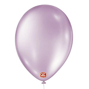 Balão de Festa Látex Perolado - Lilás - 50 Unidades - São Roque - Rizzo Embalagens