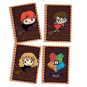 Quadros Decorativos Festa Harry Potter Kids - 04 Itens - Festcolor - Rizzo Festas