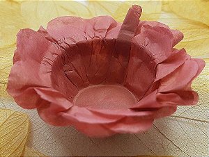 Forminha para Doces Floral em Seda Rosa Antigo - 40 unidades - Decorart - Rizzo Embalagens