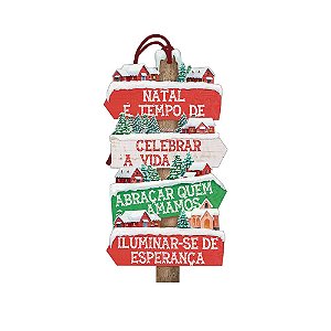 Decor Home Tag Natal - Natal é Tempo... - DHTN-022 - LitoArte - Rizzo Embalagens