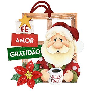 Decor Home Tag 7 Natal -Fé, Amor e Gratidão - DHT7N-001 - LitoArte - Rizzo Embalagens