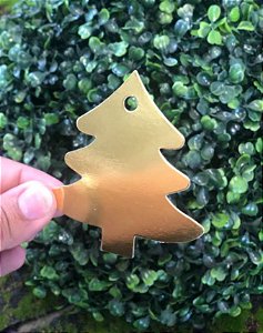 Tag Árvore de Natal Dourado - 10 unidades - Rizzo Embalagens