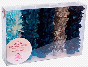 Forminha para Doces Finos - Madri - Tons de Azul - 50 unidades - Decora Doces - Rizzo Festas
