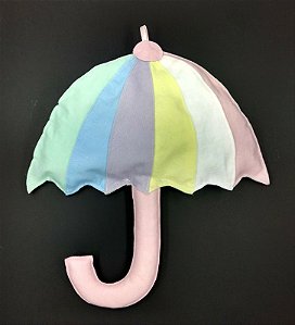 Desenho de Guarda-chuva com emoji de gotas de chuva para colorir