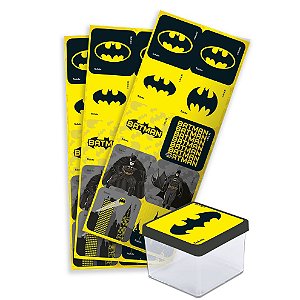 Adesivo Quadrado para Lembrancinha Festa Batman - 30 unidades - Festcolor - Rizzo Festas