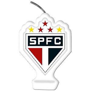 Vela Emblema Festa São Paulo - 1 unidade - Festcolor - Rizzo Embalagens e Festas