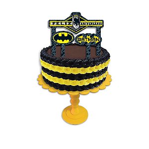 Topper para Bolo Festa Batman Geek - 04 unidades - Festcolor - Rizzo Festas