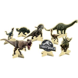 Decoração de Mesa Festa Jurassic World - 8 unidades - Festcolor - Rizzo Festas