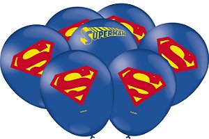 Balão Festa Superman - 25 unidades - Festcolor -  Festas