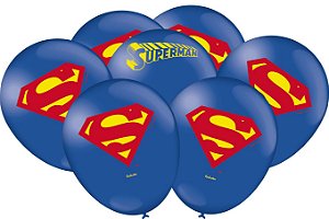 Balão Festa Superman - 25 unidades - Festcolor - Rizzo Festas