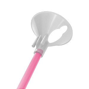 Kit Suporte para Balão 33cm - Rosa Candy - 10 Unidades - Rizzo Embalagens