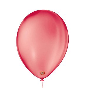 Balão de Festa Látex Cristal - Vermelho Fogo - São Roque - Rizzo Balões