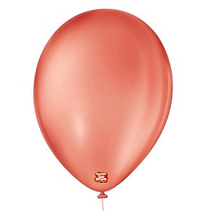Balão de Festa Látex Liso - Coral - 50 Unidades - São Roque - Rizzo Balões