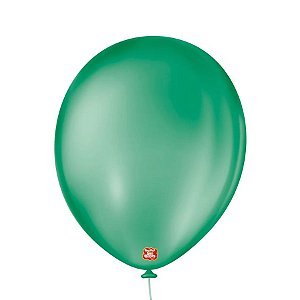 Balão de Festa Látex Liso - Verde Folha - 50 Unidades - São Roque - Rizzo Balões