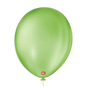 Balão de Festa Látex Liso - Verde Lima - 50 Unidades - São Roque - Rizzo Balões