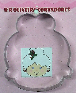 Cortador Face Mamãe Noel 1G - Mod.381 - RR Cortadores Rizzo Confeitaria