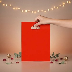 Sacola Boca de Palhaço 30x40cm - Vermelha- 25 unidades - Magnatech