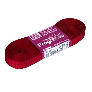 Fita Gorgurão Progresso 11mm nº2 - 10m Cor 209 Vermelho - 01 unidade - Rizzo Embalagens