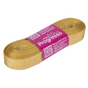 Fita Gorgurão Progresso 11mm nº2 - 10m Cor 228 Ouro - 01 unidade - Rizzo Embalagens