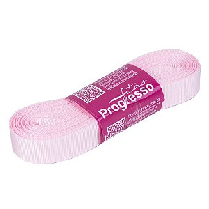 Fita Gorgurão Progresso 15mm nº3 - 10m Cor 206 Rosa Claro - 01 unidade - Rizzo Embalagens