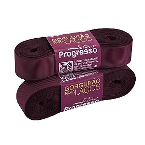 Fita Gorgurão Progresso 22mm nº5 - 10m Cor 1355 Marsala - 01 unidade