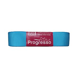 Fita Gorgurão Progresso 22mm nº5 - 10m Cor 1390 Azul Medio - 01 unidade