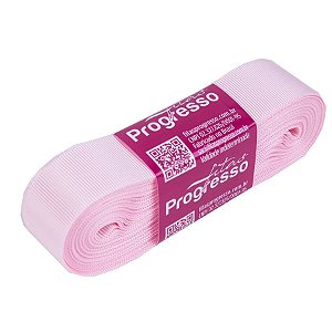 Fita Gorgurão Progresso 22mm nº5 - 10m Cor 206 Rosa Claro - 01 unidade - Rizzo Embalagens