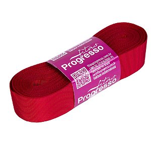 Fita Gorgurão Progresso 22mm nº5 - 10m Cor 209 Vermelho - 01 unidade - Rizzo Embalagens