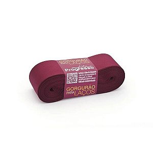 Fita Gorgurão Progresso 38mm nº9 - 10m Cor 1355 Marsala - 01 unidade