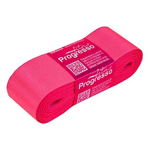 Fita Gorgurão Progresso 38mm nº9 - 10m Cor 279 Rosa Cítrico - 01 unidade - Rizzo Embalagens