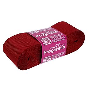 Fita Gorgurão Progresso 38mm nº9 - 10m Cor 389 Vinho - 01 unidade - Rizzo Embalagens