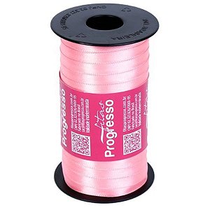 Fita de Cetim Progresso 7mm nº1 - 100m Cor 009 Rosa Pétala - 01 unidade