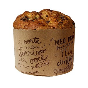 Forma Panetone 500g Frases Lettering - 50 unidades - Rizzo Embalagens