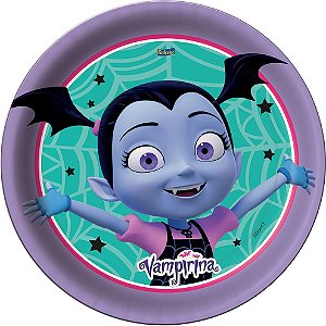 Prato Redondo Festa Vampirina 18cm - 08 unidades - Festcolor - Rizzo Festas