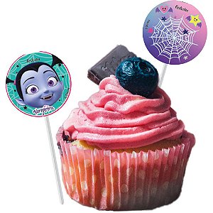 Pick p/ Docinhos Festa Vampirina - 8 unidades - Festcolor - Rizzo Festas