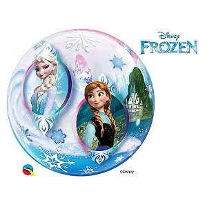 Balão de Festa Bubble 22" 56cm - Frozen - 01 Unidade - Qualatex Disney - Rizzo Embalagens