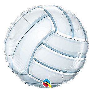 Balão de Festa Microfoil 18" 45cm - Redondo Voleibol - 01 Unidade - Qualatex - Rizzo Embalagens