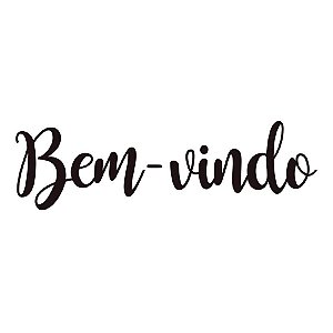 Transfer Para Balão Lettering Preto - Bem-Vindo - 01 Unidade - Cromus Balloons - Rizzo Embalagens