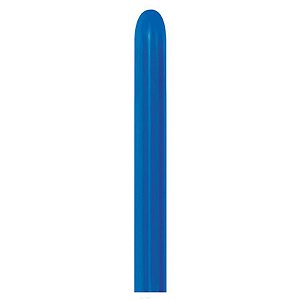 Balão de Festa Látex Metal Canudo Twist 260" - Azul - Sempertex Cromus - Rizzo Embalagens