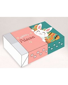 Caixa Divertida para 06 doces - Happy Páscoa Ref. 341 - 10 unidades - Erika Melkot - Rizzo Embalagens