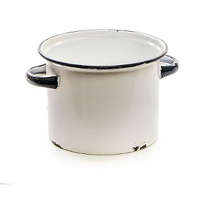 Cachepot com Alças Branco e Preto ( Cottage) - 1 unidade - Cromus Páscoa